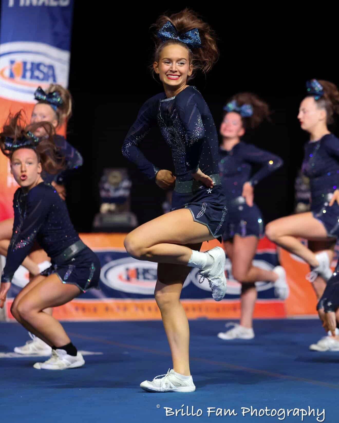 Carry Grove cheerleaders compete at 2026 IHSA State Cheerleading Championships