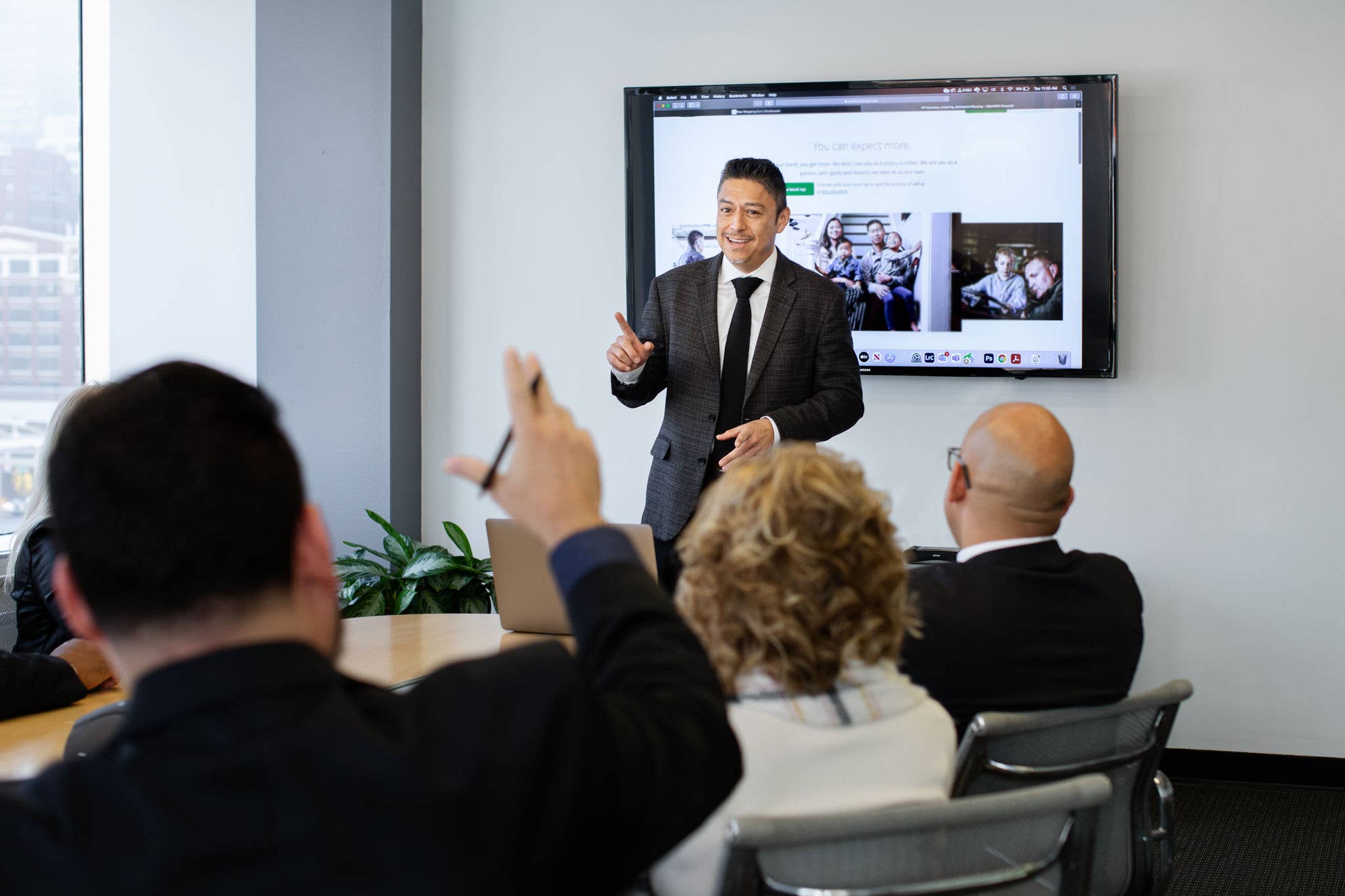 Team of professionals in a boardroom meeting