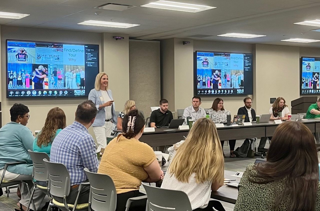 ISU Coach Gillespie Visits COUNTRY Financial Underwriting Team
