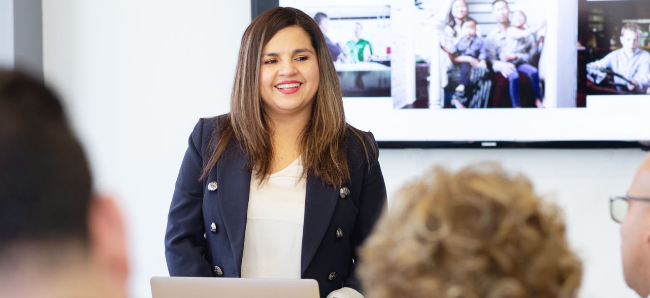Country Financial rep presenting to an audience
