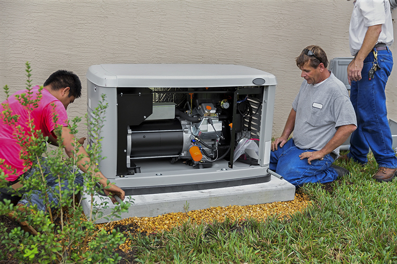 installing a 17 day whole house emergency generator for hurricane season